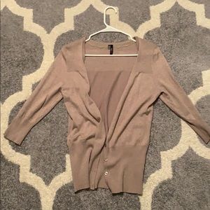 Tannish Brown Half Sleeves Cardigan